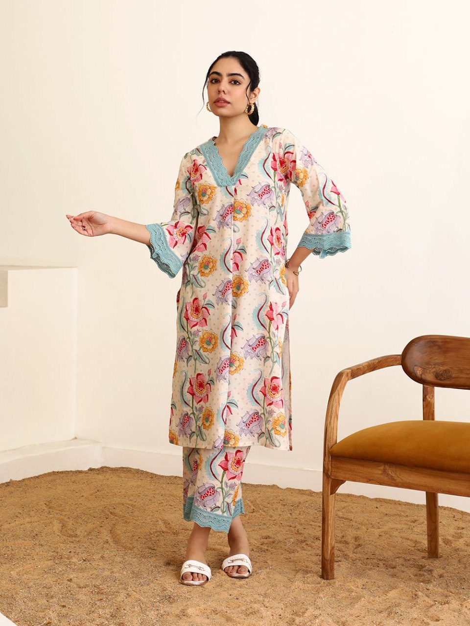 Floral Printed Kurta Set