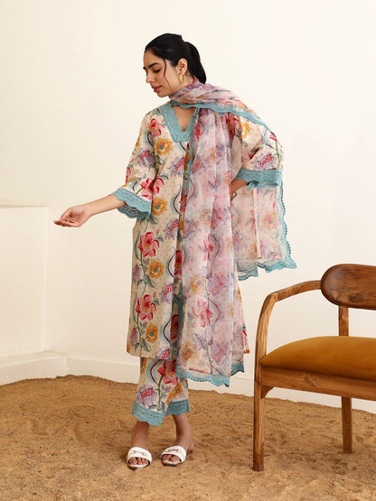 Floral Printed Kurta Set