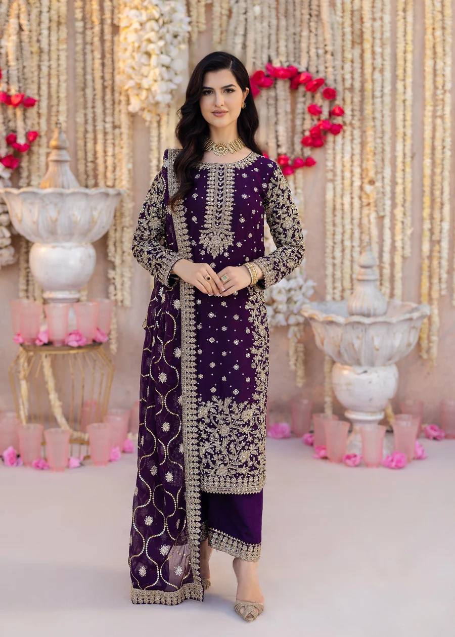 Elegant Embroidered Party Wear Set