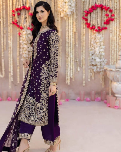 Elegant Embroidered Party Wear Set