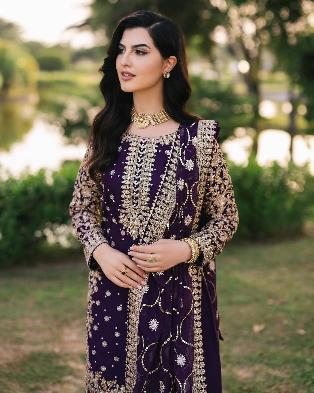 Elegant Embroidered Party Wear Set
