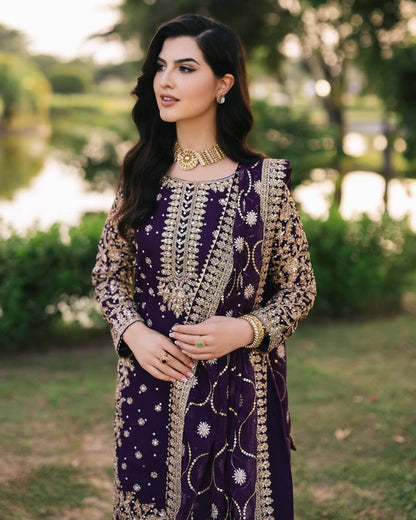 Elegant Embroidered Party Wear Set
