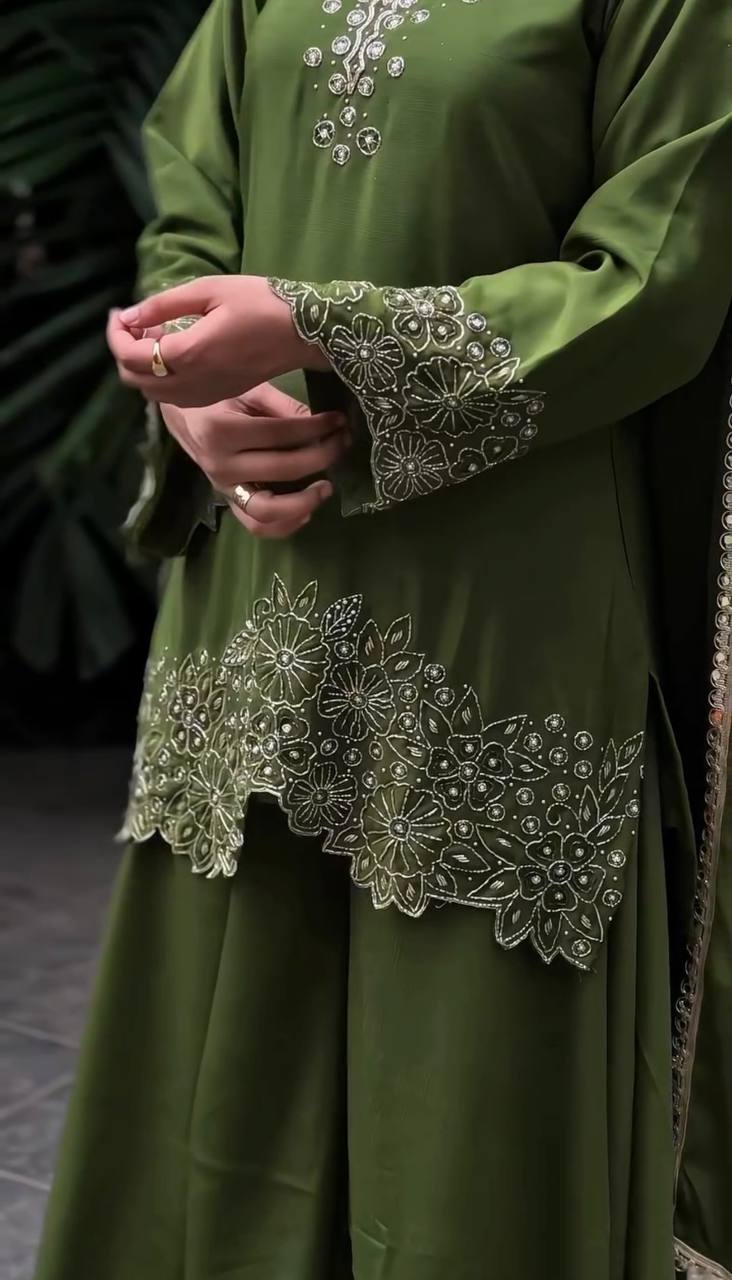 Elegant Embroidered Suit Set