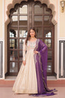 Graceful Embroidered Anarkali Gown With Dupatta