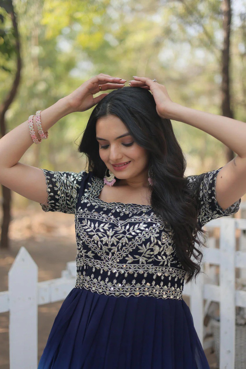 Blue Pink Ombre Gown