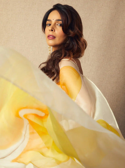 Elegant in Sunshine Yellow Saree